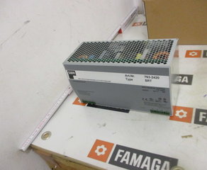 Блок питания
Gleichstromversorgung SRT
Leistung W : 480 Norm : EN 60950-1 / UL 508 / UL60950-1
Eingangspg. V AC // DC // Tol : 3 x 340....550 // 480....780 // - Anschlüsse Eingang : Klemmen
Frequenz Hz : 47-63 Anschlüsse Ausgang : Klemmen
Ausgangssp. V DC // Tol. : 24 // 24....28 (einstellbar) Welligkeit mVss : 80
Ausgangsstrom : 20 Montage : 1 stehend
Schutzart // Schutzklasse : IP 20 // I
Maße B x T x H : 227 x 100 x 126 mm SBA-TrafoTech